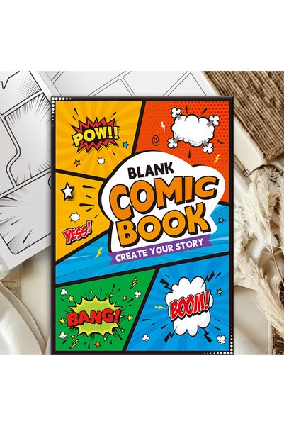 Choice كتاب رسم كوميدي فارغ للأطفال، 32 صفحة، للرسم والتلوين وتدريبات الإبداع