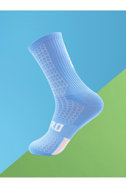 Choice جوارب M SKY BLUE الاحترافية لركوب الدراجات، جوارب ضاغطة قابلة للتنفس ل...