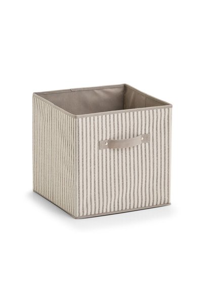 zeller Cutie de depozitare 31 x 31 x 31 cm, bej, cu dungi