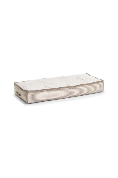 zeller Organizator sub pat, 104 x 46 x 15 cm, material textil bej, cu dungi