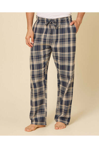 REDTAG Men Dark Grey Check Pyjama Pants