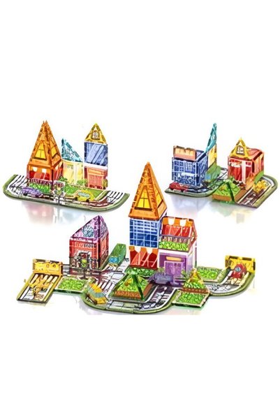OEM Σετ μαγνητικών κύβων κατασκευής 50 τεμάχια Magnet Blocks HD168A - πόλη κα...