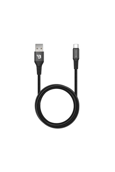 OEM Καλώδιο USB A male σε Type-C male μαύρο 1.2m BA-TC-BLK1.2 Baykron