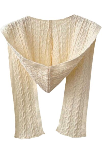 Generic Warm Knitted Hooded Scarf, 2-in-1 Soft Cozy Casual Hood Scarf Wrap fo...