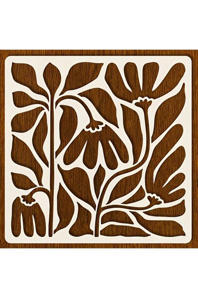 Choice 6inch Abstract Floral Template, Exquisite And Elegant Plant Hollow Pai...