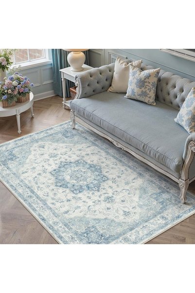 Generic Vintage Living Room Rug Blue 120x170cm Bedroom Area Rugs