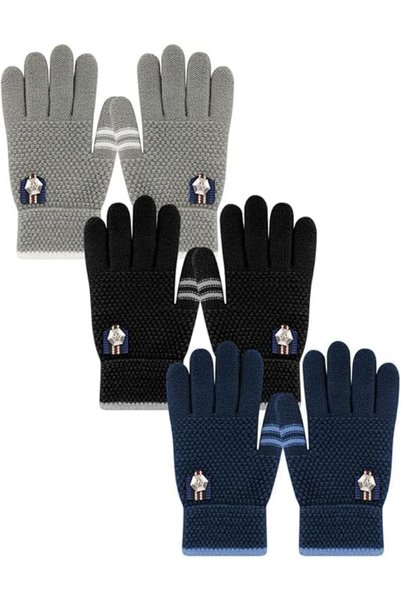 Generic Toddler Kids Winter Gloves 3-Pack, Boys Girls Soft Warm Wool Lined Fu...