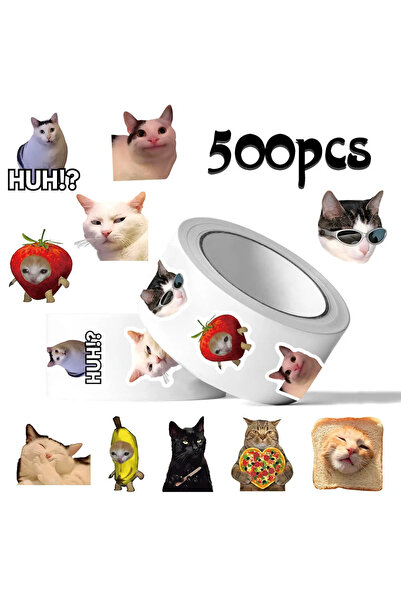 Choice 500 قطعة/لفة من ملصقات القطط الكرتونية للمكافآت المدرسية وتزيين الفصول...