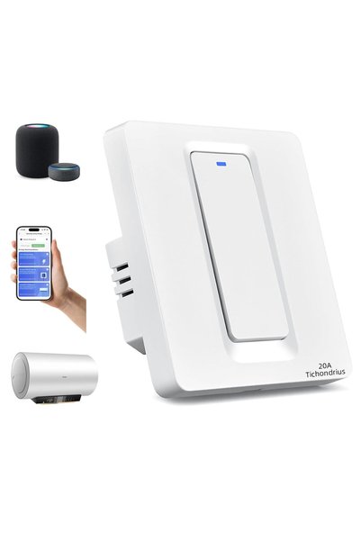 Generic Smart Water Heater Switch 40A, Tuya WiFi Touch, Gold, App
