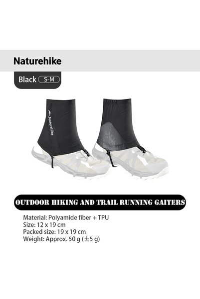 Naturehike S-M 1 PairTrail Running Gaiters Ultralight Hiking Equipment Outdoo...