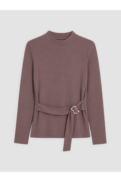 LC Waikiki Rmz Gi̇yi̇m Farkiyla Dik Roba Collar Tie Detail Blouse
