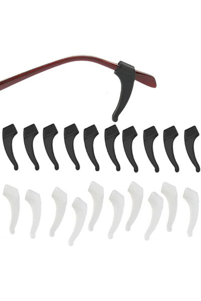 Generic 10 أزواج من حاملات السيليكون المضادة للانزلاق لتعليق النظارات على الأ...