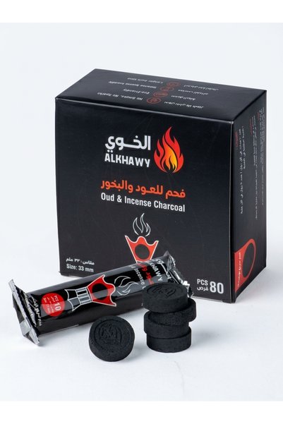 misaht teep oud Alkhawy Oud & Incense Charcoal Medium (33mm diameter) - 80 discs - 15 packs (1200 discs total)