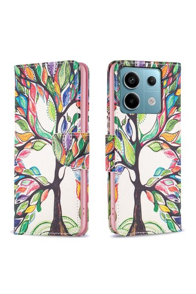 XGSM Husă tip carte pentru Xiaomi Redmi Note 13 Pro 5G, Portofel, Arborele Vi...