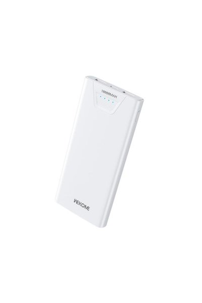 OEM Power Bank 10000mAh 12W WK WP-101 2 θέσεων σε λευκό χρώμα