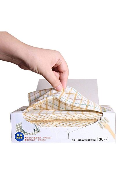 Generic مناشف تنظيف للاستخدام مرة واحدة، قماش تنظيف الأطباق غير لاصق قابل لإع...