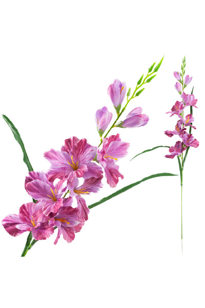 Martom Flori artificiale de gladiole ornamentale mov, cu o singură tulpină, 8...