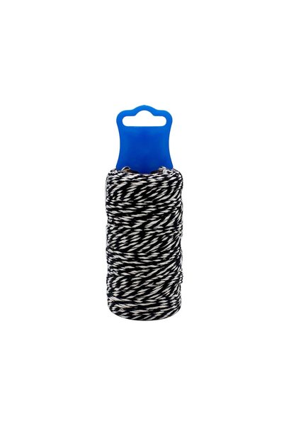 OEM Σχοινί βαμβακερό 80G 1,5mm*60m μαύρο/Λευκό 34319