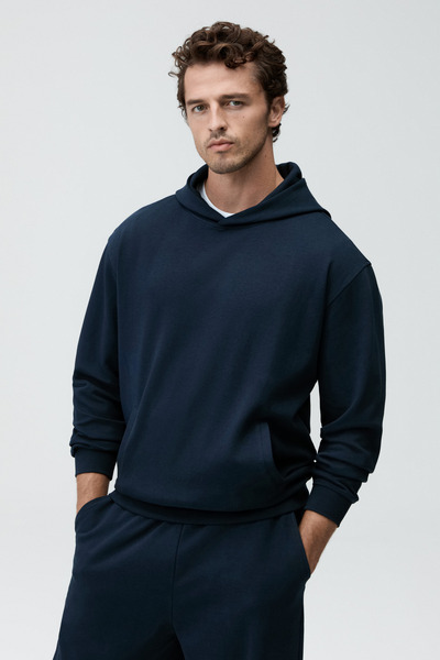 GRIMELANGE ENRIQUE Erkek Kapüşonlu Lacivert Sweatshirt