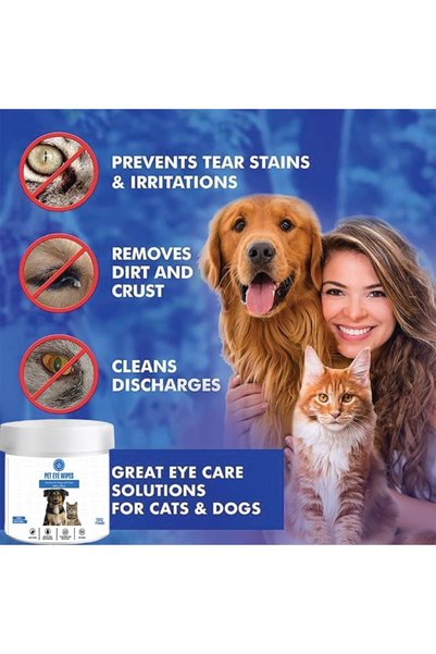 StarDotHash Pet Eye Wipes for Dogs & Cats 400 Pcs | Tear Stain Remover & Eye Cleaner | Removes Eye Crust Eye Discharge | Gentle Hypoallergenic Dog Wipes