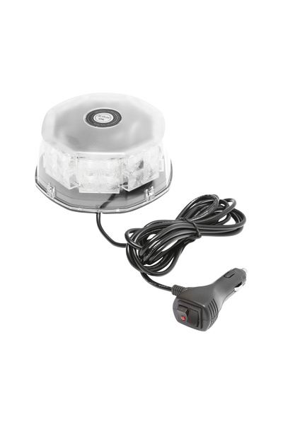 UTB Round warning light, rotating beacon with 32 zones SMD LEDs, yellow light...
