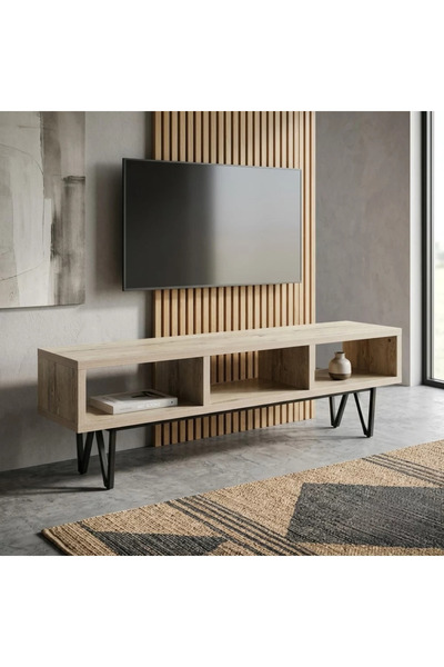 Generic طاولة بلازما بتصميم عصري - بيج - 160×30×50سم