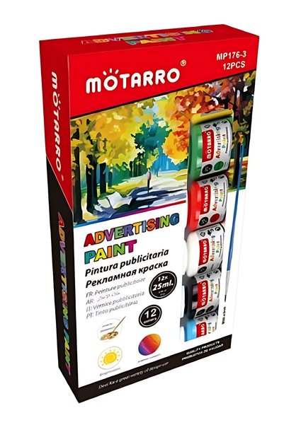 OEM Σετ μπογιές Advertising 12 χρωμάτων 25ml Motarro MP176-3