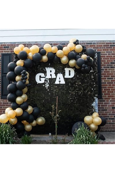 Generic Black Glitter Wall Backdrop, 30Pieces Black Square Decorative Panel G...