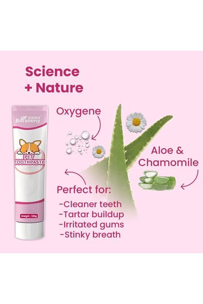 StarDotHash Cat/Dog Toothbrush and Toothpaste for Fresh Oral Hygiene – All Breed 120g Cat/Dog Toothpaste & 2 Finger Toothbrush for Tartar Control