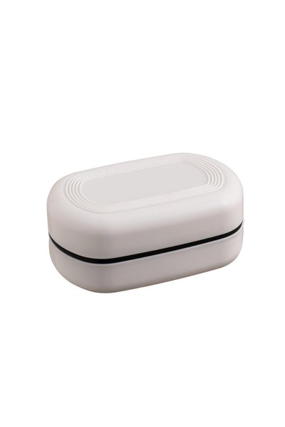 Choice White 1pc Soap Box With Lid Travel Reusable Dish Holder Container Soap...