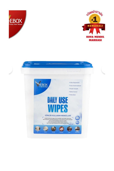 VEBOX Daily Use Wipes Günlük Kulanım Kova Islak Mendil 250 Adet
