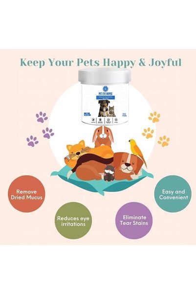 StarDotHash Pet Eye Wipes for Dogs & Cats 400 Pcs | Tear Stain Remover & Eye Cleaner | Removes Eye Crust Eye Discharge | Gentle Hypoallergenic Dog Wipes