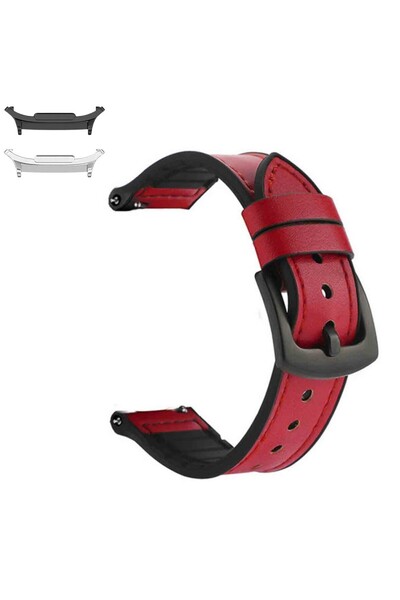 VD VERY DREAM Hybrid Leather-Silicone Strap Compatible with Samsung Galaxy Wa...