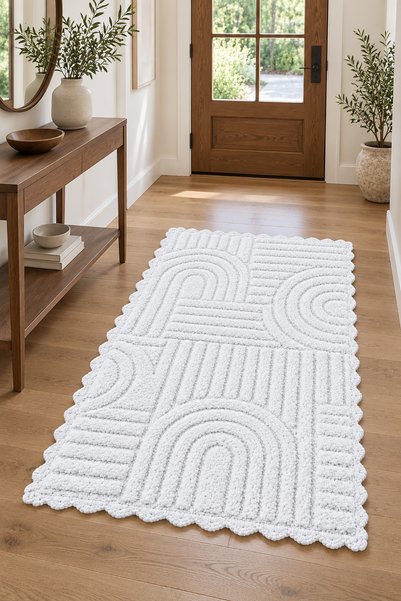 ALANUR Bodrum Tufting Cotton Handmade Braided Mat 113 (70 X 120 cm)