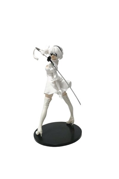 BANDAI white no box Hot 18CM Yorha 2B Black and White Series Anime Figure PVC...