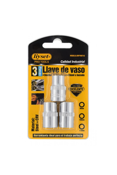 OEM Καρυδάκια εξάγωνα σετ 3 τεμαχίων 9/10/11mm - 88742 Liyset