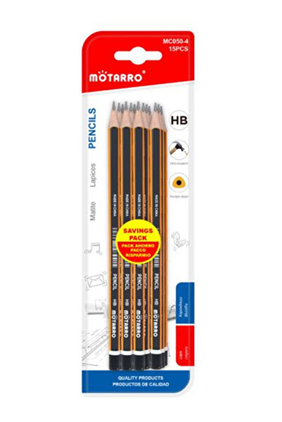 OEM Μολύβια HB 17.5 εκ. 15 τεμάχια Motarro MC050-4