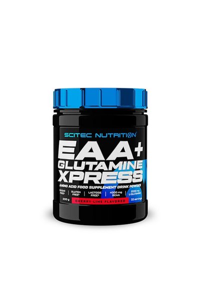 Scitec EAA + Glutamine Xpress - L-Glutamină, Limonadă Roz, 300 g
