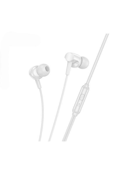 Hoco Ακουστικά In-ear με μικρόφωνο | Handsfree με βύσμα 3.5mm - λευκά M112