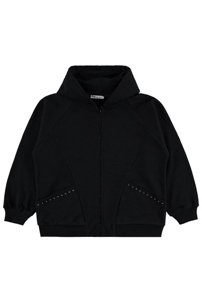 Civil Girls Stoned Cardigan for 10-13 Years Old - Black