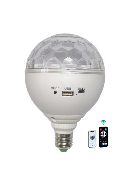 OEM Λάμπα πάρτι RGB Magic Ball E27 με τηλεχειριστήριο Aerbes AB-WT10