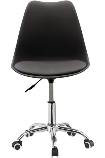 Generic -Height-Adjustable revolving Stool with Castor Wheels for Kitchen/Cli...