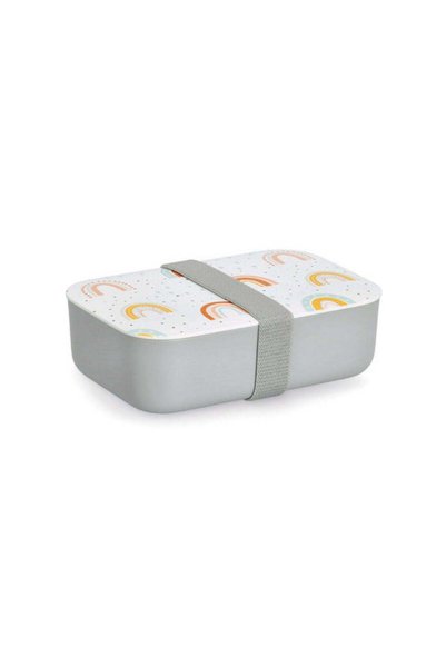 zeller Cutie pentru sandwich, 750 ml, plastic, gri/alb, cutie de prânz Rainbow