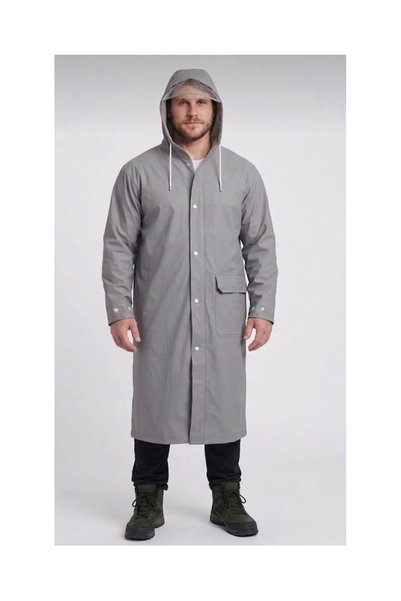 Mashotrend Yağmur Koruyucu Şeffaf Yağmurluk Unisex - Uzun Boy Su Geçirmez Kapüşonlu Eva Manto