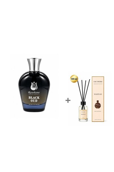 Eau Dubai Set Extract de Parfum Black Oud 100 ml + Difuzor parfum camera Madi...