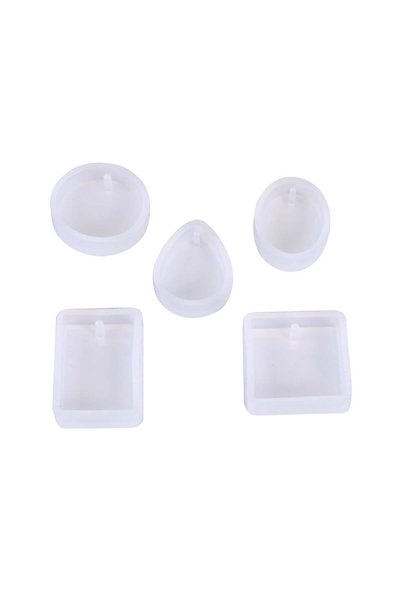 Generic Brand 5 Pcs Silicone Molds For Jewelry Pendant DIY Resin Casting Moul...