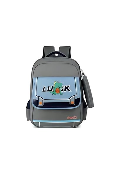OEM Παιδικό σακίδιο πλάτης με θήκες 43x33 εκ. γκρι 903