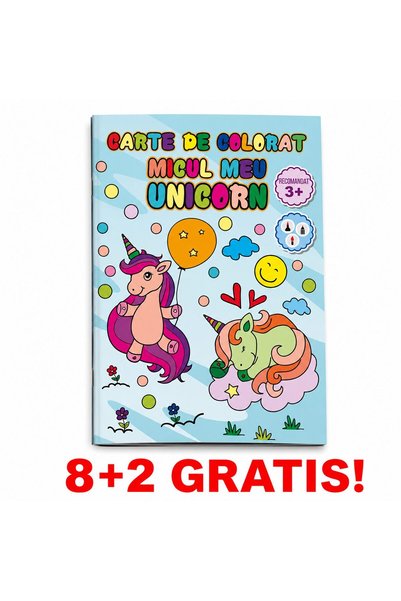 Libra 8+2 GRATIS! Carte de colorat Micul meu Unicorn, A4 24 pagini