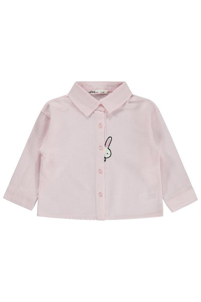 Civil Girls Rabbit Embroidered Shirt for 2-5 Years Old - Pink