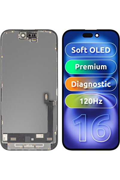 M.P. Μονάδα οθόνης LCD MP για Apple iPhone 16, Premium Μαλακή OLED FHD 120Hz ...